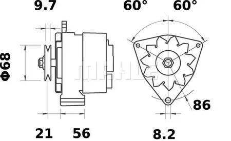 Mahle Original MG 627 Alternator assy Mahle Original MG 627 Alternator assy