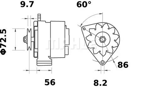 Mahle Original MG 628 Alternator assy Mahle Original MG 628 Alternator assy