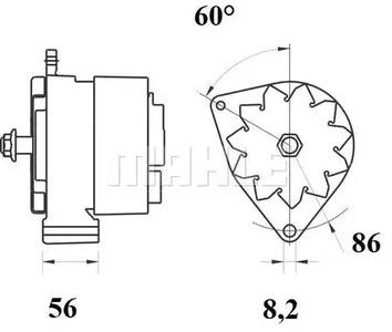 Mahle Original MG 653 Генератор