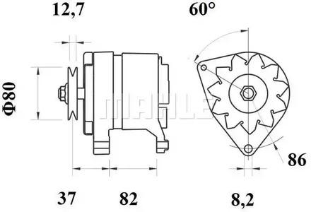 Mahle Original MG 668 Alternator assy Mahle Original MG 668 Alternator assy