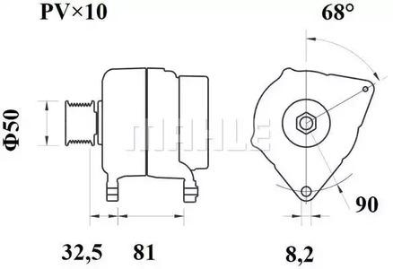 Mahle Original MG 693 Alternator assy