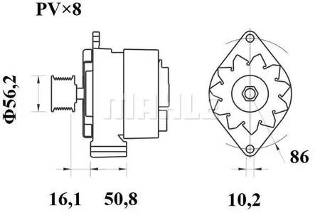 Mahle Original MG 716 Alternator assy Mahle Original MG 716 Alternator assy