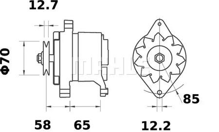 Mahle Original MG 763 Генератор Mahle Original MG 763 Генератор
