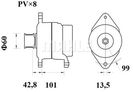 Mahle Original MG 780 Генератор Mahle Original MG 780 Генератор