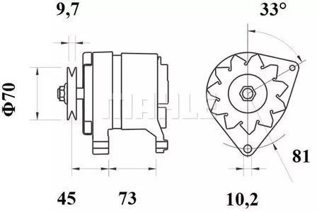 Mahle Original MG 98 Alternator assy Mahle Original MG 98 Alternator assy