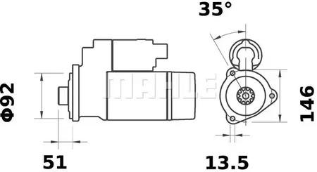 Mahle Original MS 103 Starter Mahle Original MS 103 Starter