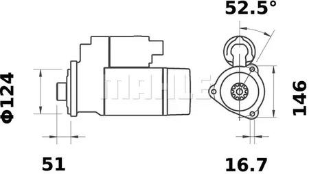 Mahle Original MS 144 Стартер Mahle Original MS 144 Стартер