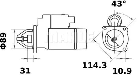 Mahle Original MS 183 Starter