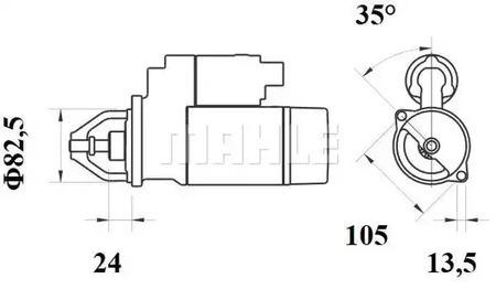 Mahle Original MS 250 Стартер