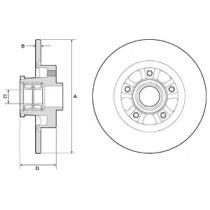 Delphi BG9190RSC Brake disc Delphi BG9190RSC Brake disc