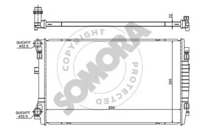 Somora 351240B Радіатор охолодження двигуна Somora 351240B Радіатор охолодження двигуна