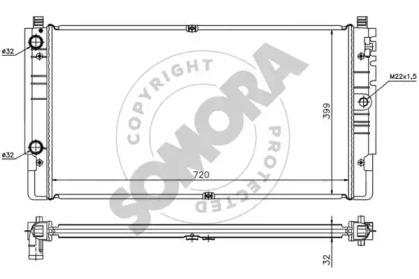 Somora 354042 Радіатор охолодження двигуна Somora 354042 Радіатор охолодження двигуна