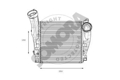 Somora 358545AL Радіатор інтеркулера Somora 358545AL Радіатор інтеркулера