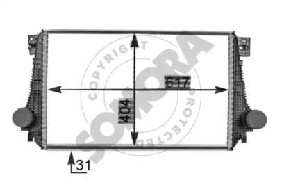 Somora 359945 Радіатор інтеркулера
