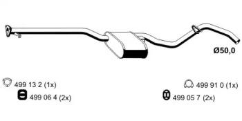 Ernst 033022 Середній глушник вихлопних газів Ernst 033022 Середній глушник вихлопних газів