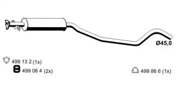 Ernst 033077 Середній глушник вихлопних газів Ernst 033077 Середній глушник вихлопних газів