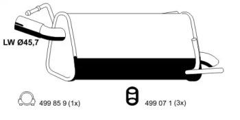 Ernst 033237 Глушник вихлопних газів кінцевий