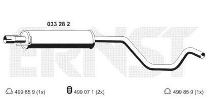 Ernst 033282 Muffler assy front Ernst 033282 Muffler assy front