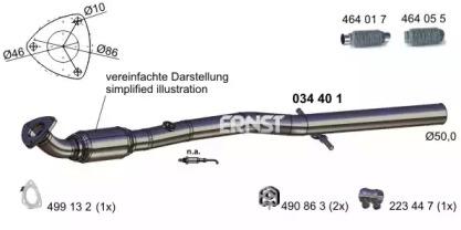 Ernst 034401 Exhaust pipe Ernst 034401 Exhaust pipe