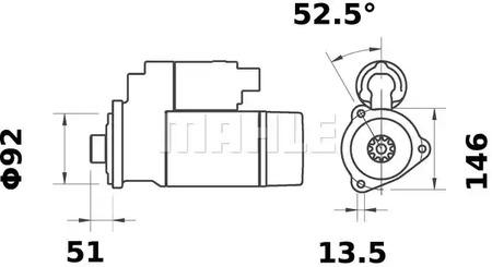 Mahle Original MS 425 Стартер Mahle Original MS 425 Стартер