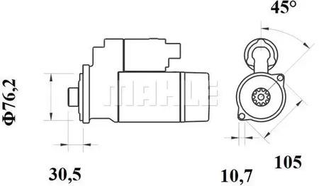 Mahle Original MS 636 Стартер Mahle Original MS 636 Стартер