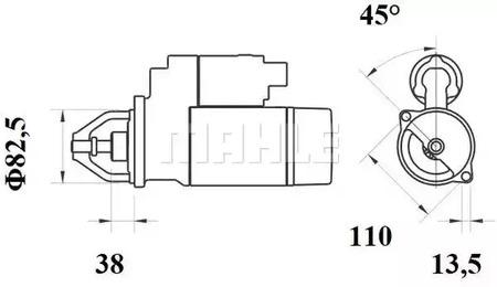 Mahle Original MS 722 Стартер Mahle Original MS 722 Стартер