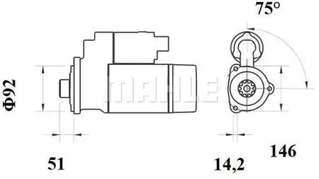 Mahle Original MS781 Starter Mahle Original MS781 Starter