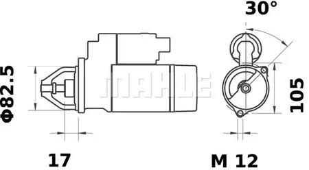 Mahle Original MS 82 Стартер