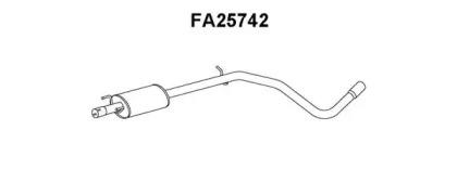Veneporte FA25742 Середній глушник вихлопних газів Veneporte FA25742 Середній глушник вихлопних газів