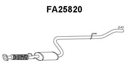 Veneporte FA25820 Muffler assy front