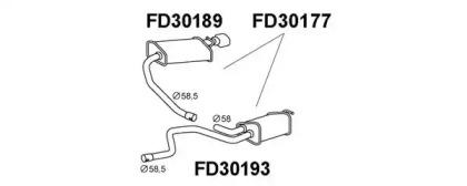 Veneporte FD30177 Глушитель выхлопных газов конечный Veneporte FD30177 Глушитель выхлопных газов конечный
