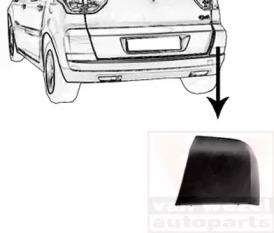 Van Wezel 0972552 Накладка бампера Van Wezel 0972552 Накладка бампера