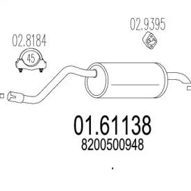 MTS 01.61138 Schalldaempfer MTS 01.61138 Schalldaempfer