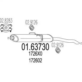 MTS 01.63730 Глушитель выхлопных газов конечный