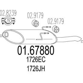 MTS 01.67880 Глушник вихлопних газів кінцевий