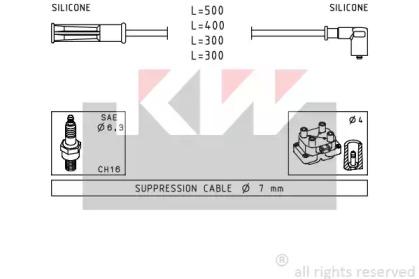 KW 358 244 Zuendkabel KW 358 244 Zuendkabel