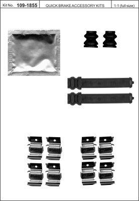 Quick Brake 109-1855 Монтажний комплект гальмівних колодок Quick Brake 109-1855 Монтажний комплект гальмівних колодок