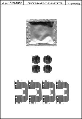 Quick Brake 109-1810 Монтажний комплект гальмівних колодок