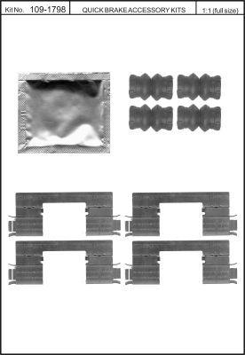 Quick Brake 109-1798 Монтажний комплект гальмівних колодок