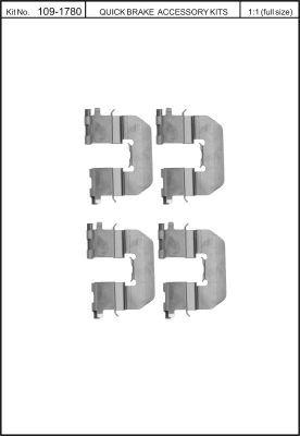 Quick Brake 109-1780 Монтажний комплект гальмівних колодок