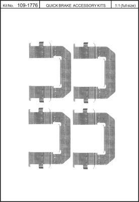 Quick Brake 109-1776 Монтажний комплект гальмівних колодок Quick Brake 109-1776 Монтажний комплект гальмівних колодок