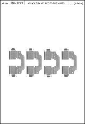 Quick Brake 109-1773 Spring set disc brake