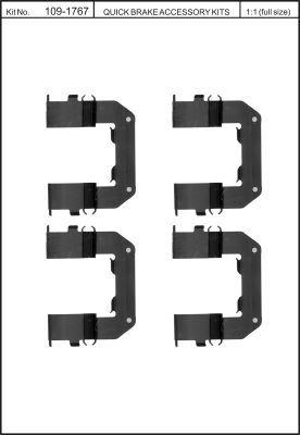 Quick Brake 109-1767 Монтажний комплект гальмівних колодок