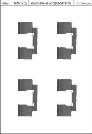 Quick Brake 109-1732 Монтажний комплект гальмівних колодок Quick Brake 109-1732 Монтажний комплект гальмівних колодок