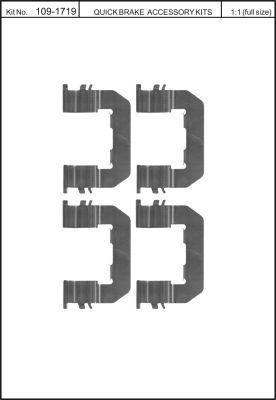 Quick Brake 109-1719 Монтажний комплект гальмівних колодок Quick Brake 109-1719 Монтажний комплект гальмівних колодок