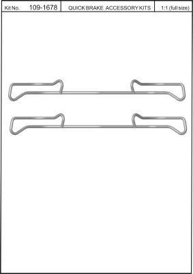 Quick Brake 109-1678 Монтажний комплект гальмівних колодок Quick Brake 109-1678 Монтажний комплект гальмівних колодок