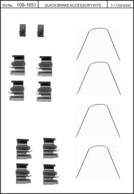 Quick Brake 109-1651 Spring set disc brake Quick Brake 109-1651 Spring set disc brake