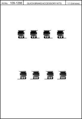 Quick Brake 109-1286 Spring set disc brake