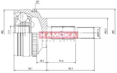 Kamoka 7140 Шрус Kamoka 7140 Шрус