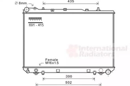 Van Wezel 81002101 Радіатор Van Wezel 81002101 Радіатор